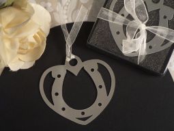 Mark it with memories Lucky Horseshoe with heart design bookmark