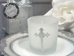 "Blessed Events" Cross design candle holder