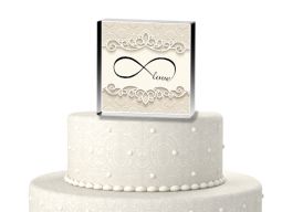 Elegant infinite love cake topper