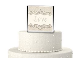 Elegant Love design cake topper