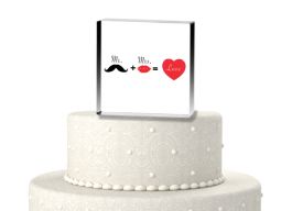 Mr. and Mrs. Cake topper