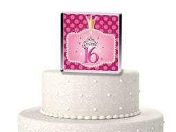 Sweet 16 crown cake topper