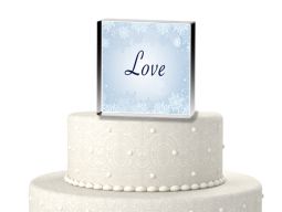 Love winter wonderland cake topper