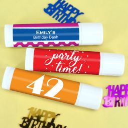Adult Birthday Lip Balm (White Tube)