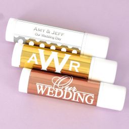 Metallic Foil Lip Balm Favors (White Tube)