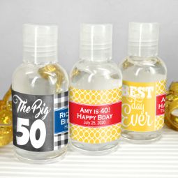 Adult Birthday Hand Sanitizer Favors