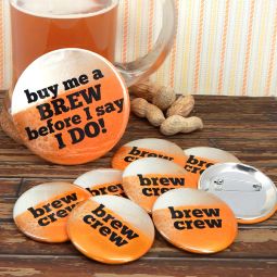 Brew Crew Buttons (Set of 12, plus 1 Free)