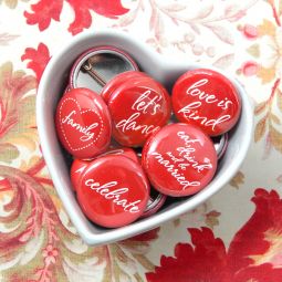 "Conversation" Wedding Buttons (Set of 35) - 21 Colors Options