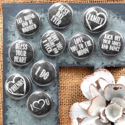 Chalkboard Style Wedding Magnets (Set of 35)