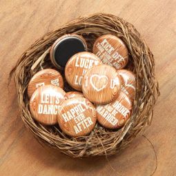 Wood Style Wedding Magnets (Set of 35)