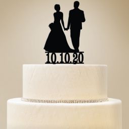 Personalized Bride & Groom Cake Topper