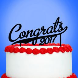 "Congrats With Year" Cake Topper