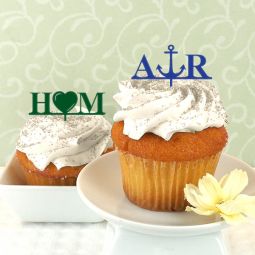 Personalized Initials with Icon Cupcake Topper