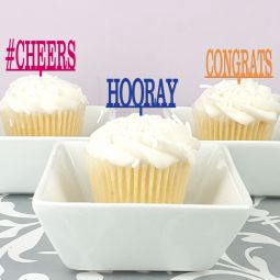 Personalized Classic Text Cupcake Topper