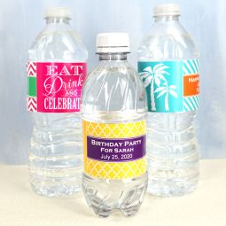 Adult Birthday Water Bottle Labels (Set of 5)