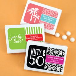 Adult Birthday Mint Box Favors