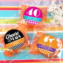 Adult Birthday Gummy Bear Favors - Champagne Flavor