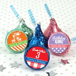 Kids Birthday Hershey's Kisses Favors