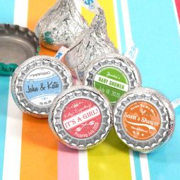 Vintage Bottle Cap Colored Foil Hershey's Kisses