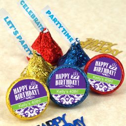 Adult Birthday "Party" Plume Hershey's Kisses (Assortment)