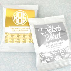 Metallic Foil Coffee Favors (White)