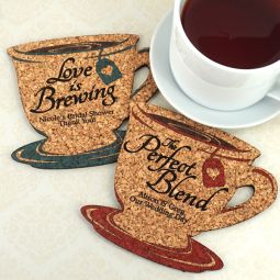 Personalized Tea Cup Cork Coaster