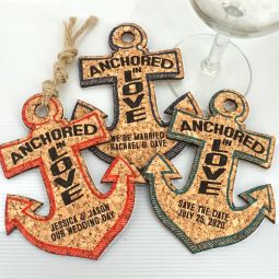 Personalized Anchor Cork Coaster