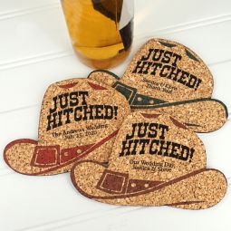 Personalized Cowboy Hat Cork Coaster