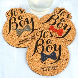 Baby It's A Boy Cork Coaster