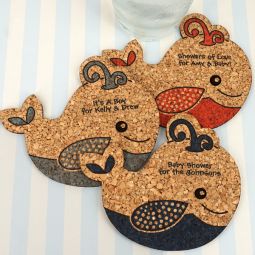 Baby Whale Cork Coaster