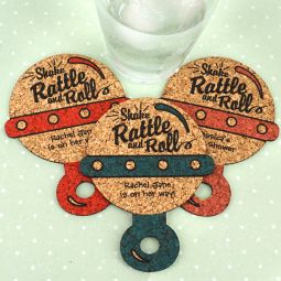Baby Rattle Cork Coaster
