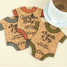 Baby Onesie Cork Coaster