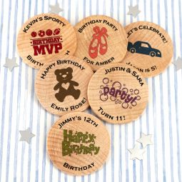 Kids Birthday Wooden Nickels