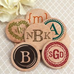 Monogram Wooden Nickels