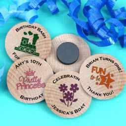 Kids Birthday Wooden Magnets