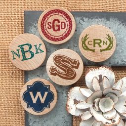 Monogram Wooden Magnets