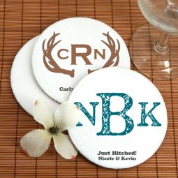 Monogram Recycled Eco-Friendly Coasters