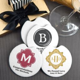 Monogram Recycled Eco-Friendly Car Coasters