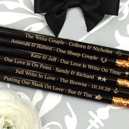 Personalized Black Pencils (Set of 12)