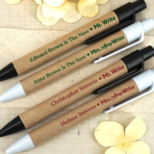 Mr. & Mrs. Write Personalized Eco-Friendly Pens (Set of 2) Mr. & Mrs. Write Personalized Eco-Friendly Pens (Set of 2)