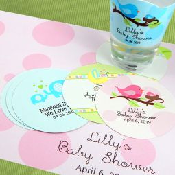 Paper Baby Shower Coasters
