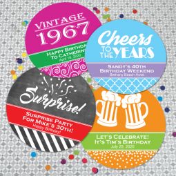 Adult Birthday Paper Coasters