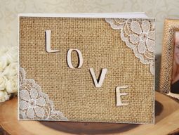 Rustic love guest book