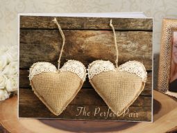 Rustic Perfect pair Hearts guest book