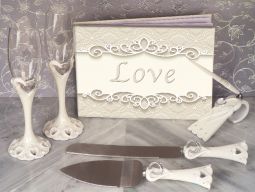Elegant love wedding accessory set