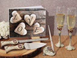 Vintage love wedding accessory set