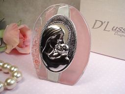 Murano design Pink White Oval Glass icon