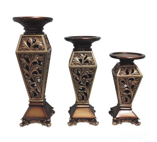Sasha Collection Three Piece Hurricane Candle Set Sasha Collection Three Piece Hurricane Candle Set