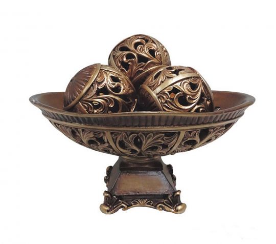 Sasha Collection Four Piece Bowl With Three Orbs Set Sasha Collection Four Piece Bowl With Three Orbs Set