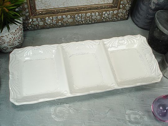 3 Section Dish Deco Platinum Design 3 Section Dish Deco Platinum Design